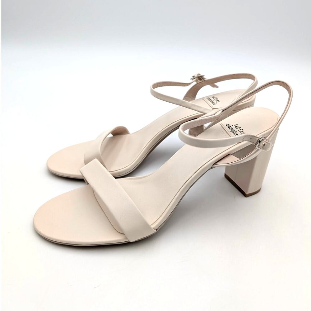 Jeffrey Campbell Go-There Block Heel Sandal Women's Ivory Size US8.5 EU39